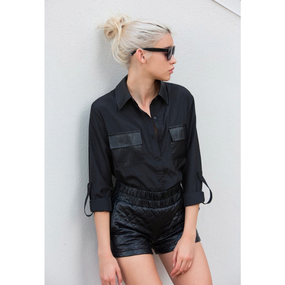 NWT Sheer Collared Shirt